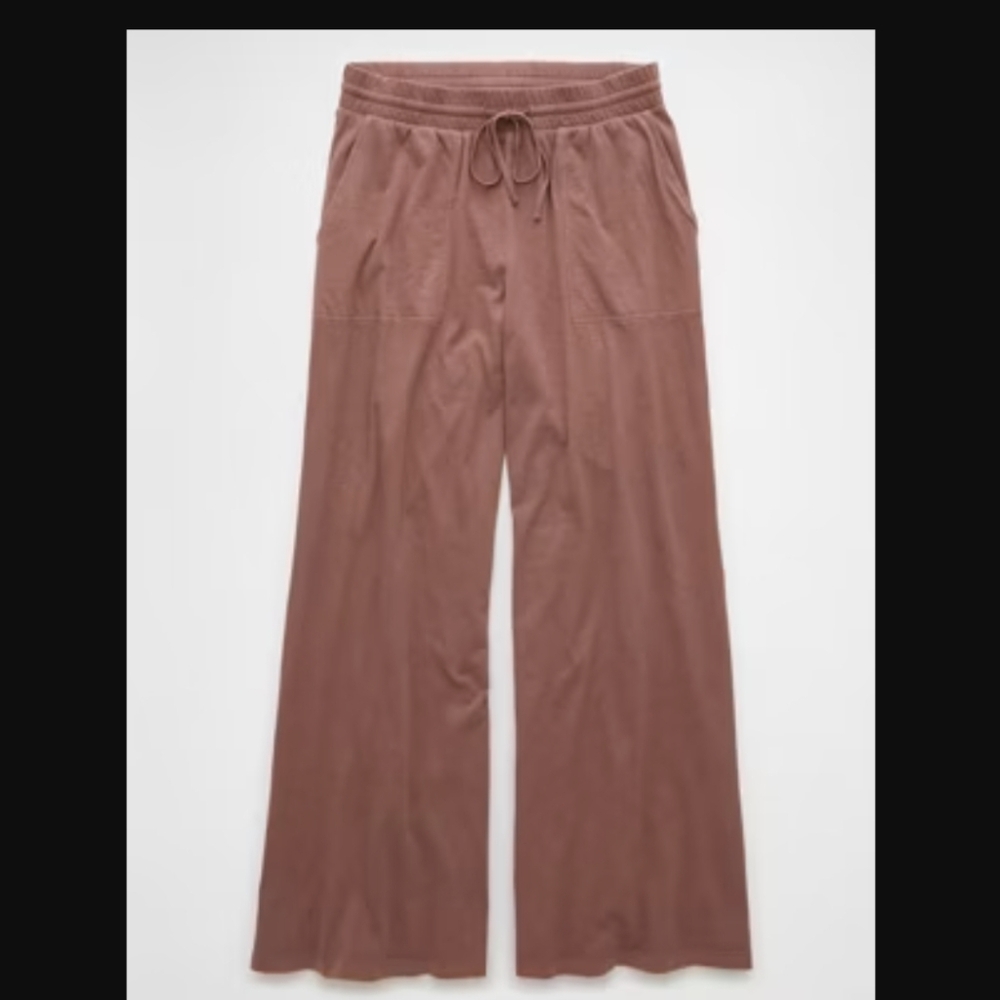 AE Sunchaser Wide-Leg Mauve Pants